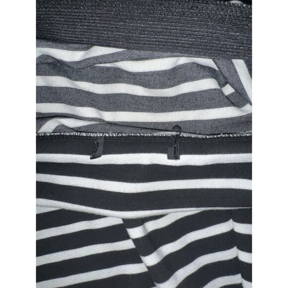 Black & White Stripe Pencil Skirt Medium / US 8 Stretch Knit Midi - Picture 4 of 5